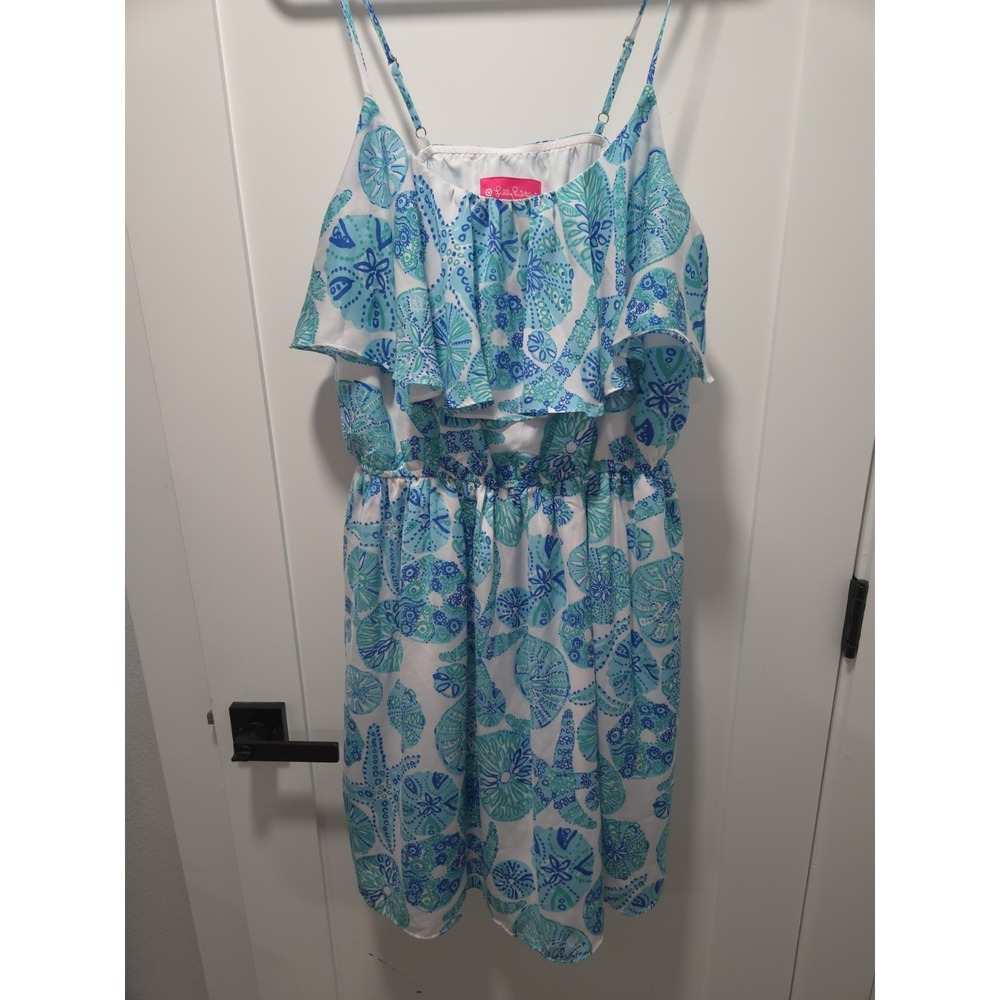 Lilly Pulitzer Sea Urchin For U Spaghetti Strap Flutter Top Mini‎ Dress Size XL